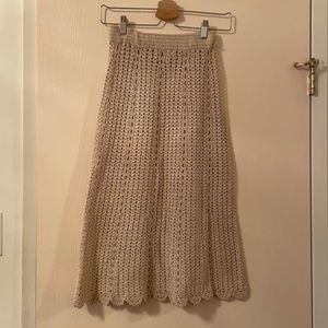 Le Fou by Wilfred crochet skirt in natural